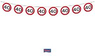 Girlanda narodeniny dopravná značka 40, 12 m - Girlanda