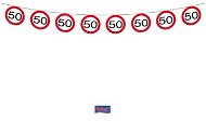 Girlanda narodeniny dopravná značka 50, 12 m - Girlanda