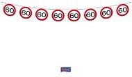 Girlanda narodeniny dopravná značka 60, 12 m - Girlanda