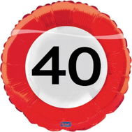 Foil Balloon Traffic Sign  40, 43cm - Balloons