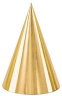 Party Hats Party hats gold - 16 cm - 6 pcs - Party čepice