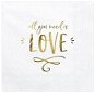 Napkins - Love - White - Wedding - 33x33cm - 20 pcs - Paper Towels