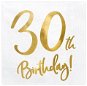 Obrúsky 30 rokov – narodeniny – biele – 33 × 33 cm, 20 ks - Papierové obrúsky