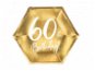Paper Plates 60 years - Gold - 20cm, 6 pcs - Plate