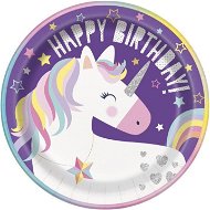 Unicorn plates - unicorn - birthday - 8 pcs, 22 cm - Plate