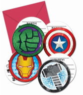 Party Accessories Invitations with avengers envelopes, 6 pcs - Party doplňky