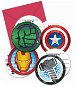 Invitations with avengers envelopes, 6 pcs - Party Accessories