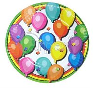 Papierový tanier stredný narodeniny – balóniky – 8 ks – 18 cm - Tanier