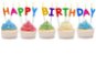 Happy Birthday Candles - 13 pcs - 7.5cm - Candle
