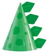 Párty čiapka Párty klobúčiky zelené – dinosaurus – 8 ks - Party čepice