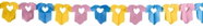 Baby Shower Garland, 6m, mix of colours - Garland