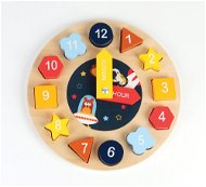 Steckspiel Uhr aus Holz - Steckpuzzle