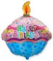 Balón fóliový 60 cm – happy birthday – narodeniny – torta – muffin – cupcake - Balóny
