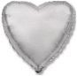 Balón fóliový 45 cm srdce strieborné – Valentín/svadba - Balóny