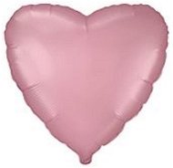 Balón fóliový 45 cm srdce pastelové ružové – Valentín/svadba - Balóny