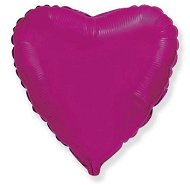 Balón fóliový 45 cm srdce tmavo ružové fuksia – Valentín/svadba - Balóny