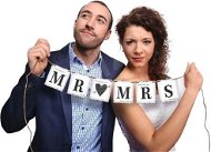 Banner Mr & Mrs – 77 cm – svadba - Párty doplnky
