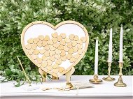 Wooden guest book - heart, 44x37,5cm - Party Accessories