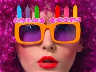 Párty okuliare narodeniny – happy birthday – torta - Doplnok ku kostýmu