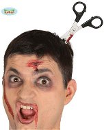 Nožnice v hlave, čelenka 11 cm – halloween - Doplnok ku kostýmu