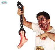 Krvavá noha na reťazi – Halloween – 65 cm - Párty doplnky