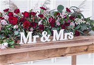 Drevený nápis "Mr & Mrs" – Pán a Pani – biely 50 × 9,5 cm - Párty doplnky
