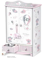 Decuevas 54035 Wooden Wardrobe for Dolls with Drawers and Accessories Sky 2019 - Doll Furniture