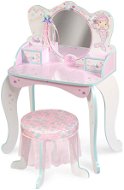 DeCuevas 55541 drevený toaletný stolík so zrkadlom, drevenou stoličkou a doplnkami ocean fantasy 2021 - Detský stolík