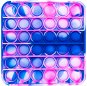 Pop it – štvorec 12,5 cm modro-ružový - Spoločenská hra
