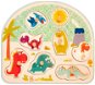 B-Toys Wooden Puzzle with Dinosaur Handles - Puzzle