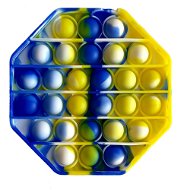 Pop it - Nyolcszög 12,5 cm zöld kék sárga - Pop It