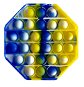 Pop it – oktagon 12,5 cm zeleno-modro-žltý - Pop It