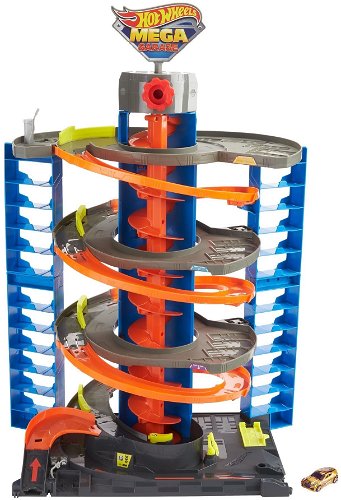 Hot Wheels Track Set And 2 Toy Cars, City Ultimate Garage Playset, Parking  For 100+ Cars