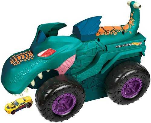 Mega wrex Monster Truck Hot Wheels vert wreak requin - Hot wheels