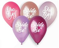 Balóniky latexové 33 cm – „bride to be“ – „she said yes“ – rozlúčka so slobodou – 5 ks - Balóny