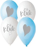 Balónik s českou potlačou je to kluk! – modrá a biela - 30 cm – 5 ks - Balóny