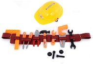 Werkzeug-Set mit Helm und Werkzeuggürtel - 17 cm x 9 cm x 60 cm - Kinderwerkzeug