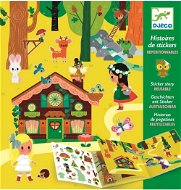 Kinder-Sticker Geschichten mit wiederverwendbaren Aufklebern Mysteriöser Wald - Dětské samolepky