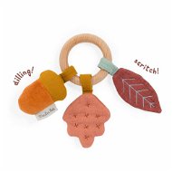 Rattling Leaves with Wooden Ring - Baby Rattle