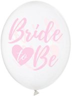 Nafukovacie balóny, 30 cm, Bride To be, priesvitné s ružovým nápisom, 6 ks - Balóny