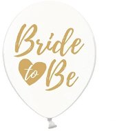Inflatable Balloons, 30cm, Bride To Be, Transparent with Gold Lettering, 6 pcs - Balloons