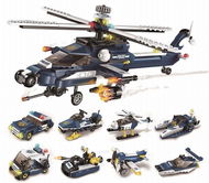 Qman Storm Armed Helicopter 1801 8-in-1 Set - Building Set