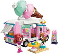 Qman Cherry 2029 Ice Cream Wagon, Pink - Building Set