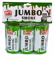Smoke gun - jumbo smoke - green - 3pcs - tear lock - Fireworks