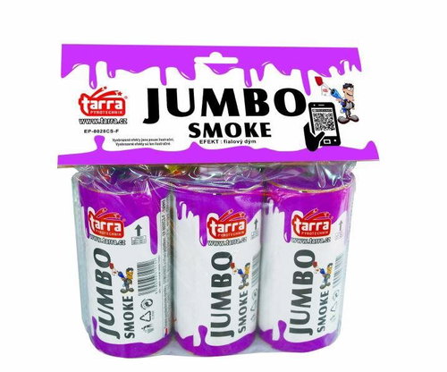 Smoke pipe - jumbo smoke - purple - 3pcs - tear lock - Fireworks - Main image