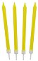 Birthday candles 8,6 cm 10 pcs yellow - Candle