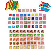 Lucy & Leo177 Tanulj meg számolni - fából készült oktatási készlet 135 elem - Oktató játék