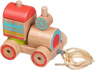 Lucy & Leo 157 Lokomotive aus Holz - Puzzle 6 Teile - Nachziehspielzeug