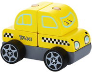 Motor Skill Toy CUBIKA 13159 Taxi Car - Wooden Puzzle 5 pieces - Motorická hračka