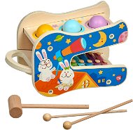Lucy & Leo 250 Hviezdne melódie – drevená herná súprava s xylofónom a zatĺkačkou - Xylofón pre deti